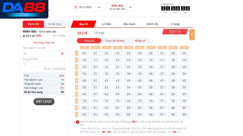 Xổ số 3 miền DA88 có gì hấp dẫn? Xổ số 3 miền DA88 có gì hấp dẫn?