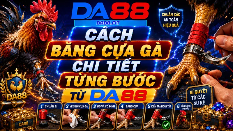 Hướng dẫn cách băng cựa gà chi tiết từng bước