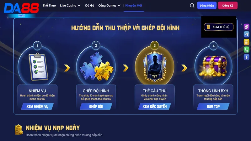 Giải ghép đội hình chiến thuật, thu thập thẻ siêu sao
