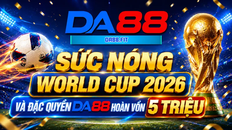 Sức nóng world cup 2026 và đặc quyền DA88 hoàn vốn 5 triệu